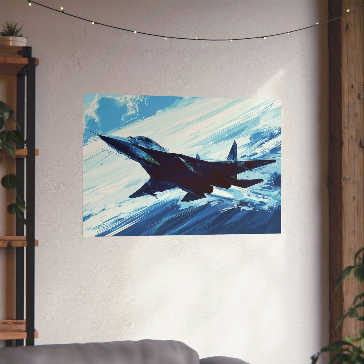 Fighter Jet Plane Art Print Poster | Unframed