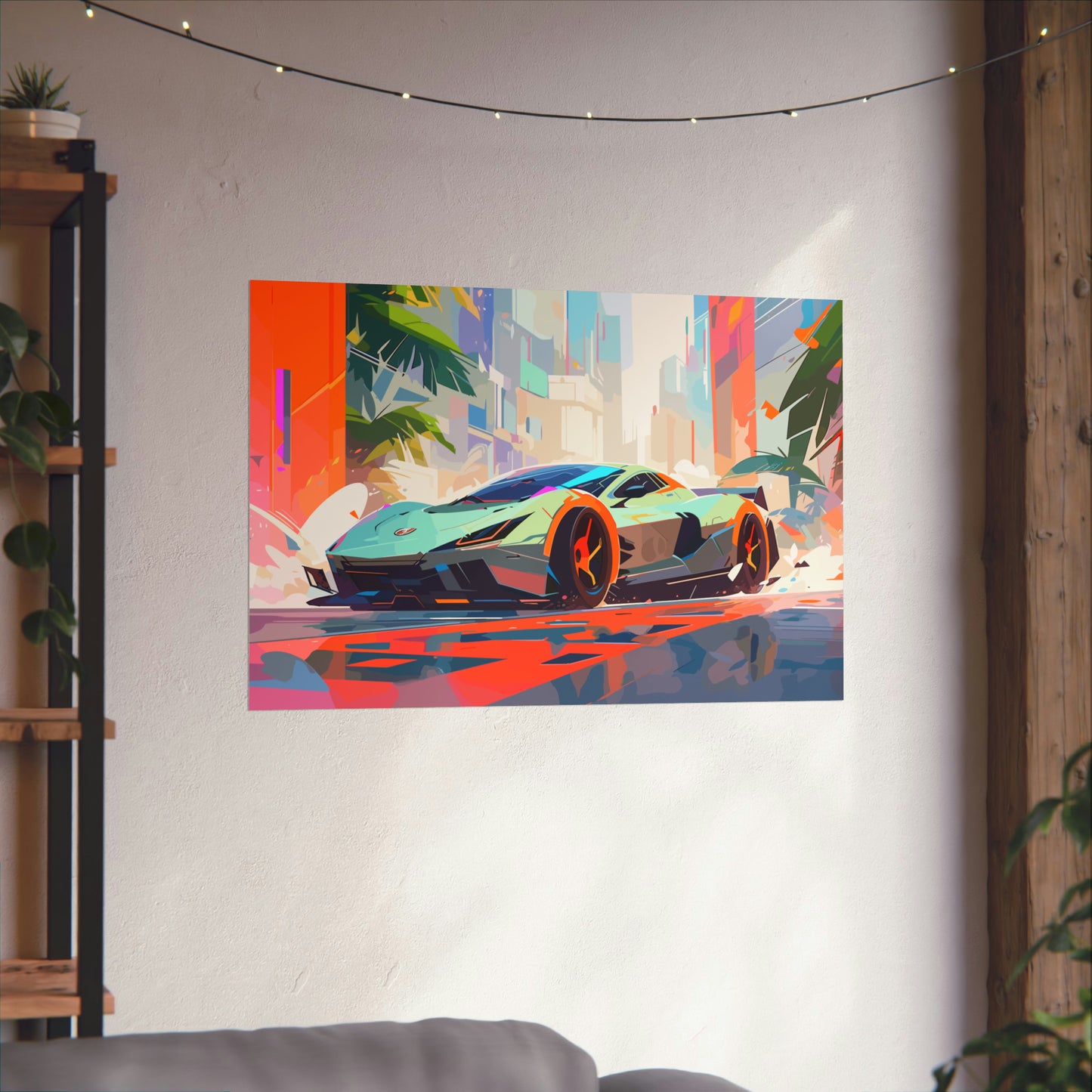 Supercar Sports Car Poster Art Print | Customizable
