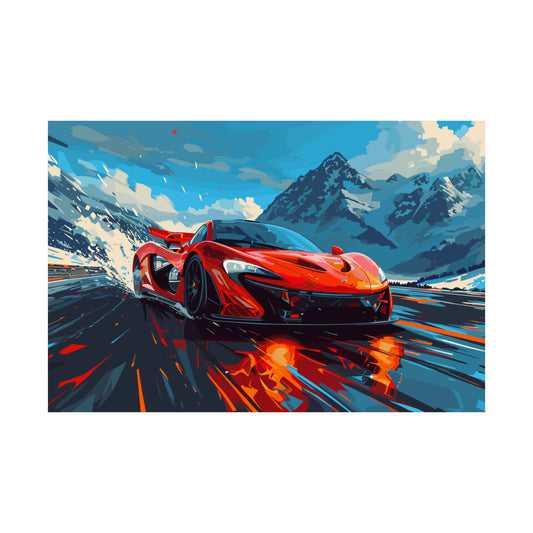 Supercar Sports Car Poster Art Print