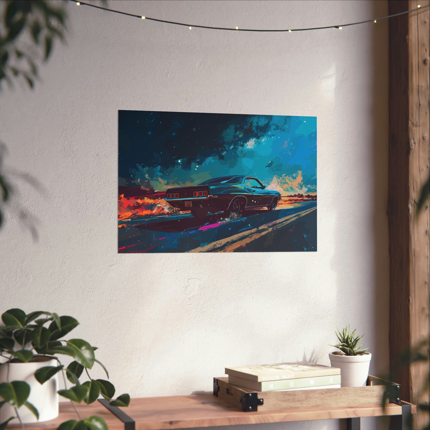Vintage American Muscle Car Art Print Poster | Unframed