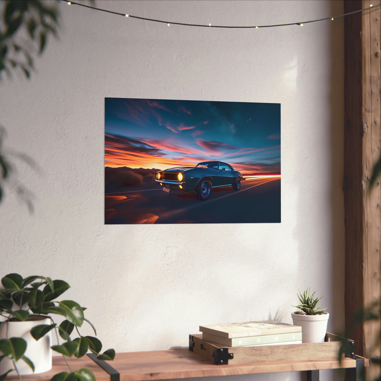 Vintage American Muscle Car Art Print Poster | Unframed