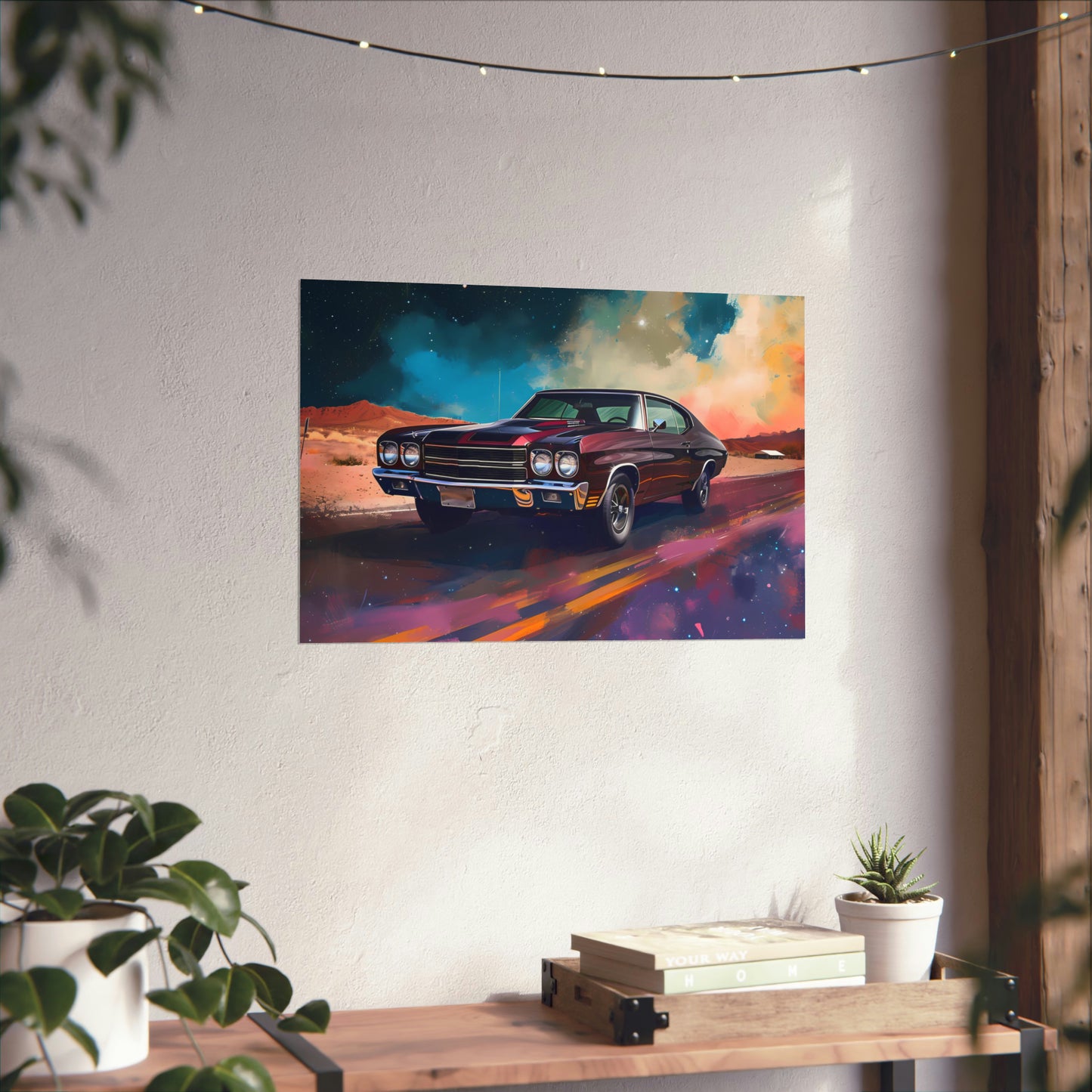 Vintage American Muscle Car Art Print Poster | Unframed