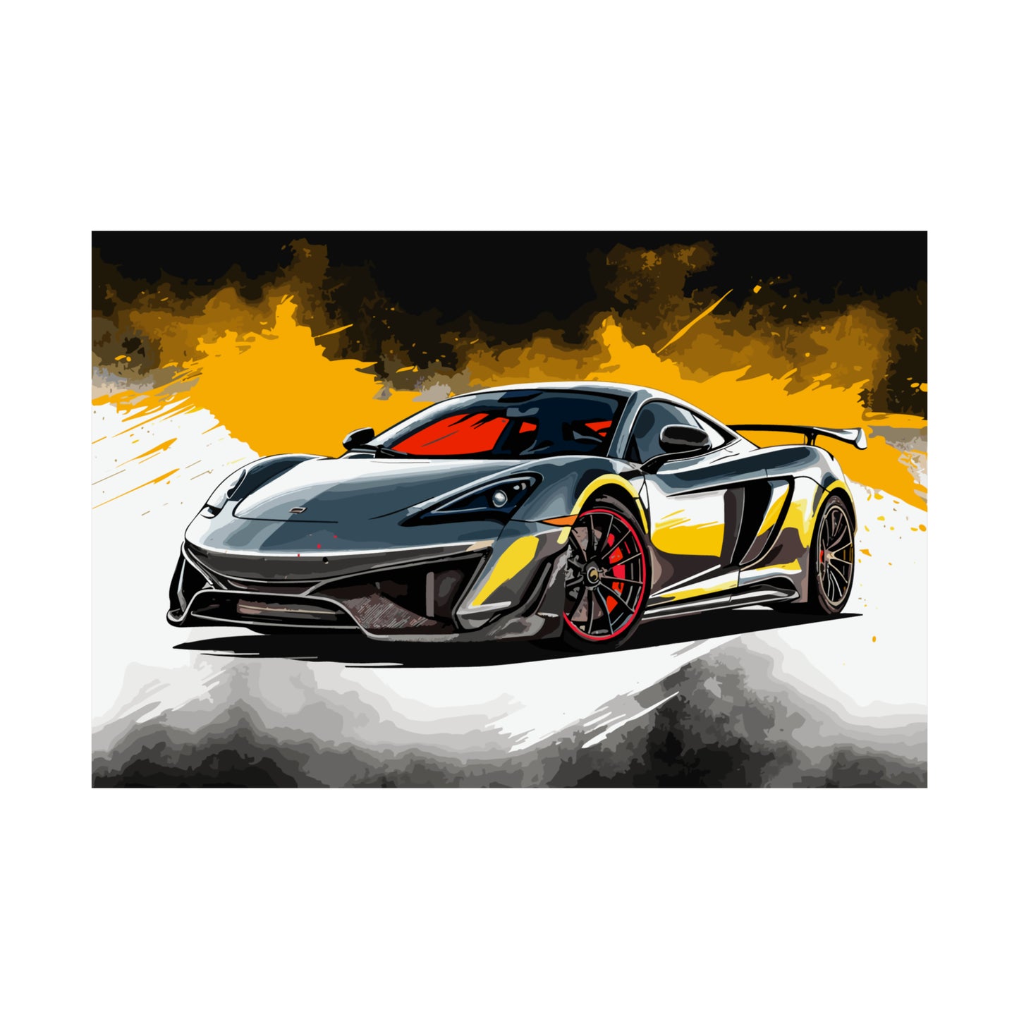 Supercar Sports Car Poster Art Print | Customizable