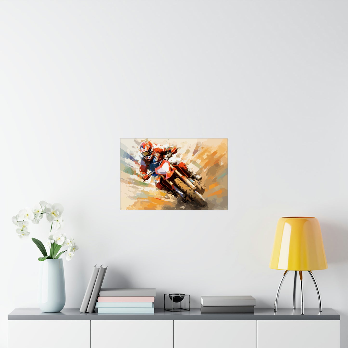 Dirt Bike Rider Art Print Poster | Unframed