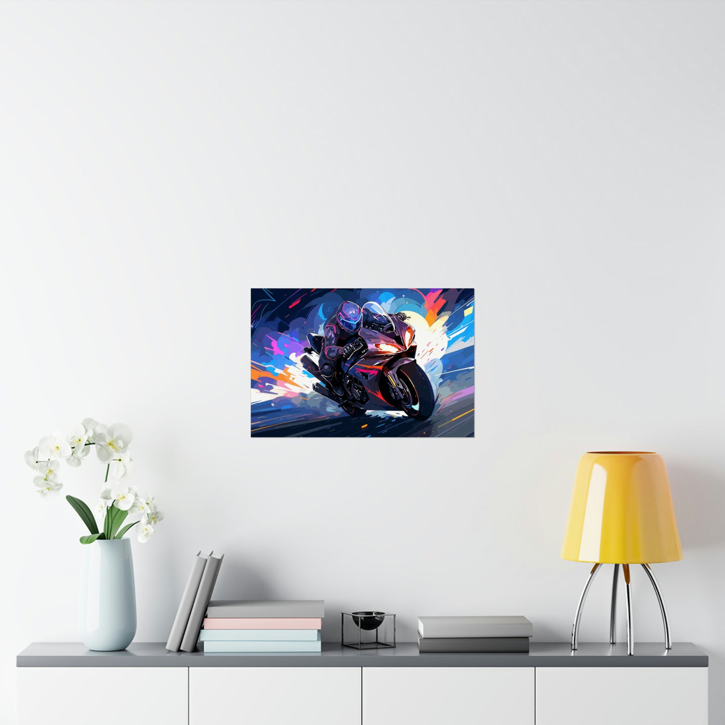 Sport Bike Motorcycle Art Print Poster | Unframed