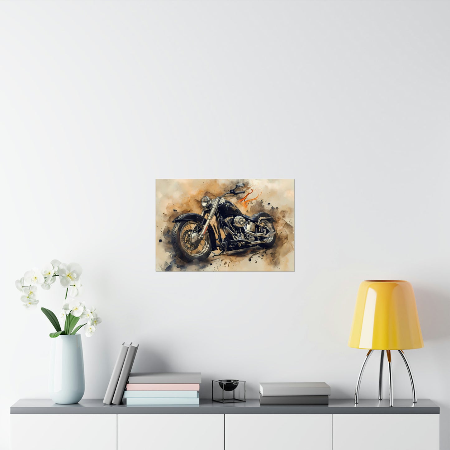 Motorcycle Art Print Poster | Unframed