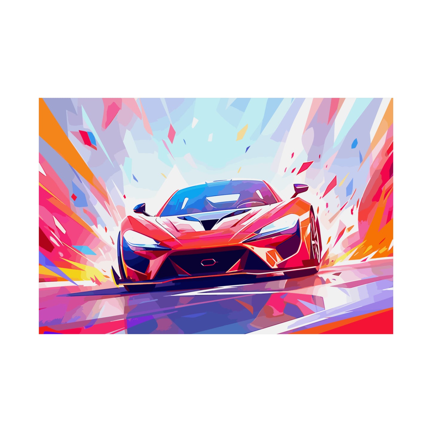 Supercar Sports Car Poster Art Print | Customizable