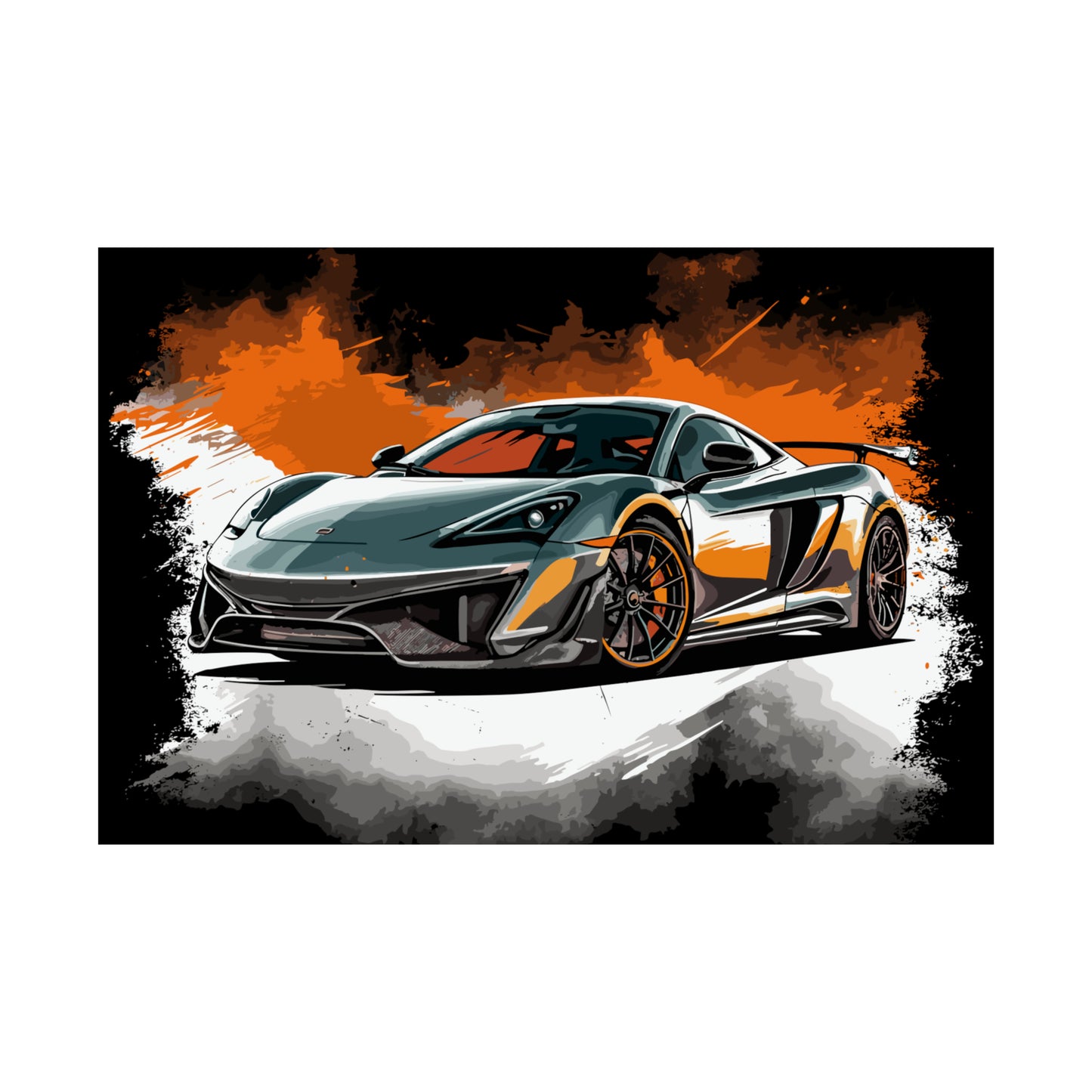 Supercar Sports Car Poster Art Print | Customizable