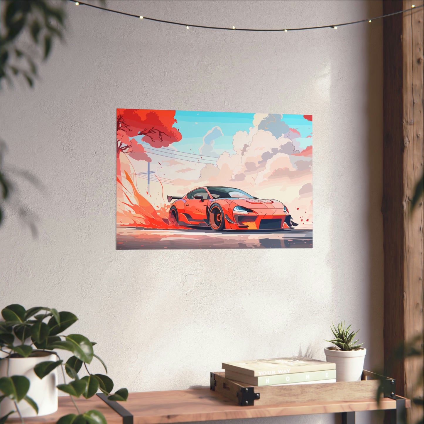 Japanese Drift Car Poster Art Print | Customizable