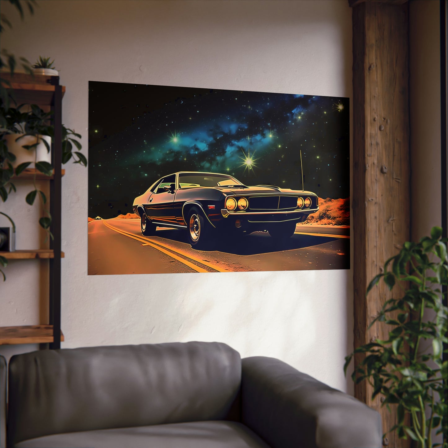 Vintage American Muscle Car Art Print Poster | Unframed