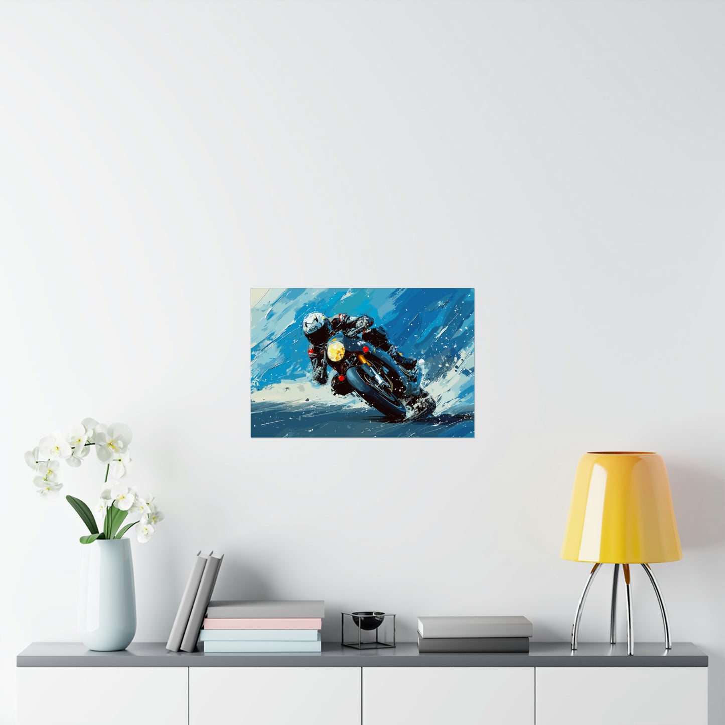 Sport Bike Motorcycle Art Print Poster | Unframed