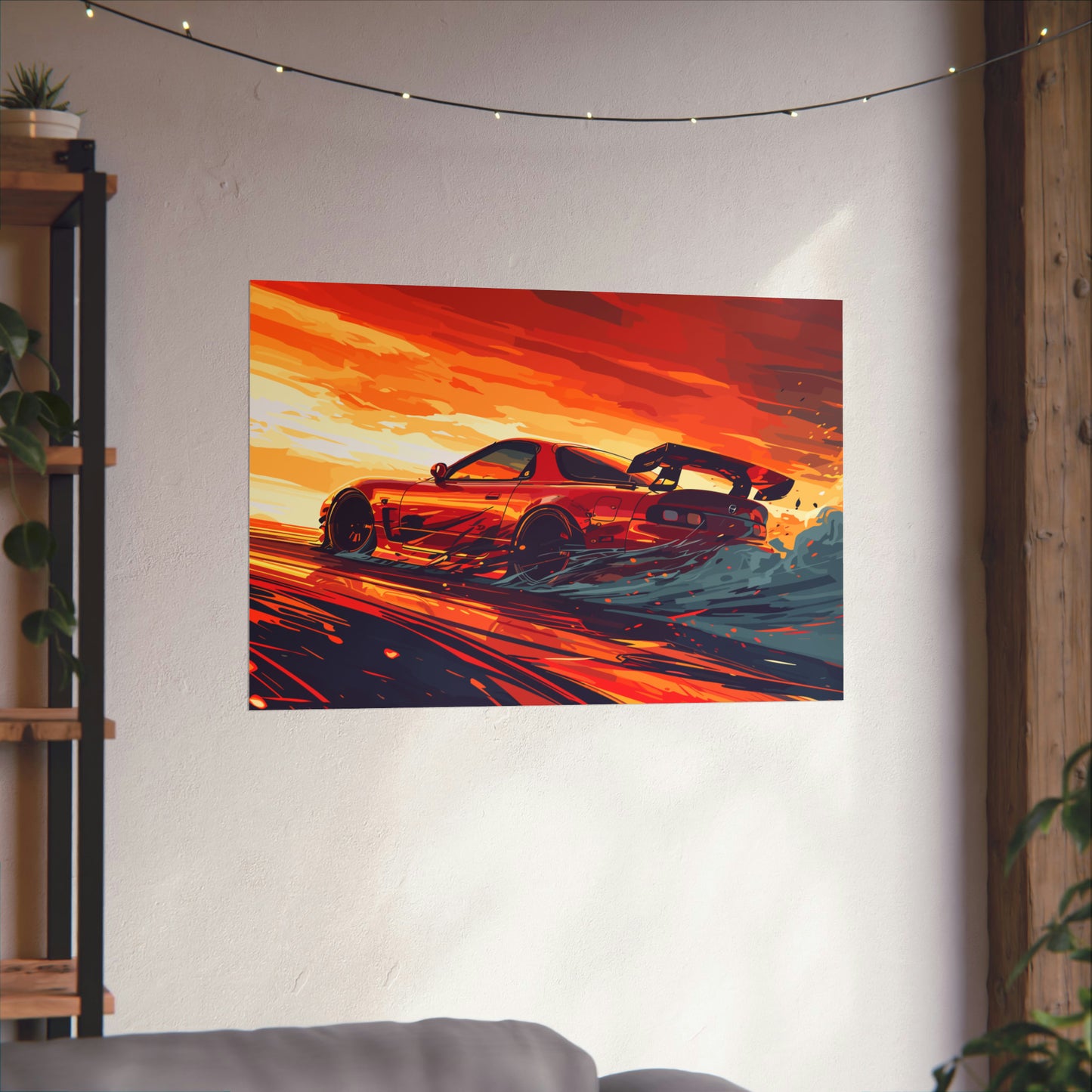 Japanese Drift Car Poster Art Print | Customizable