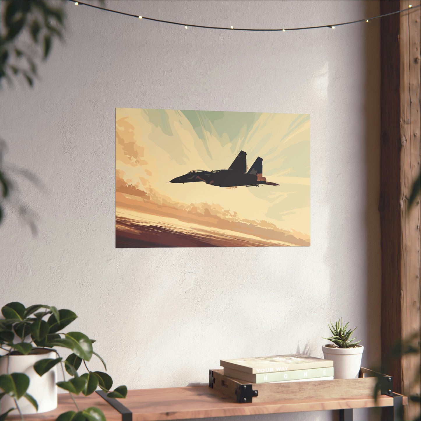 Fighter Jet Plane Poster Art Print | Customizable