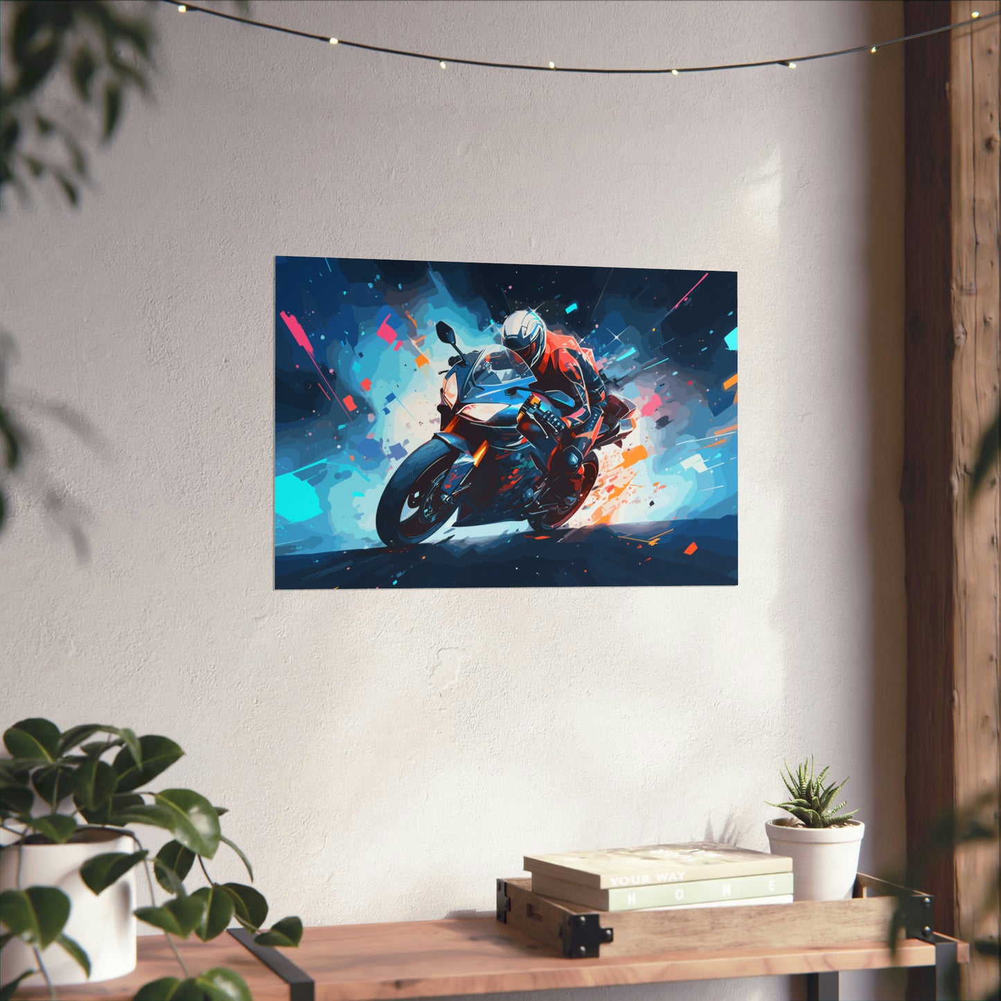 Sport Bike Motorcycle Art Print Poster | Unframed