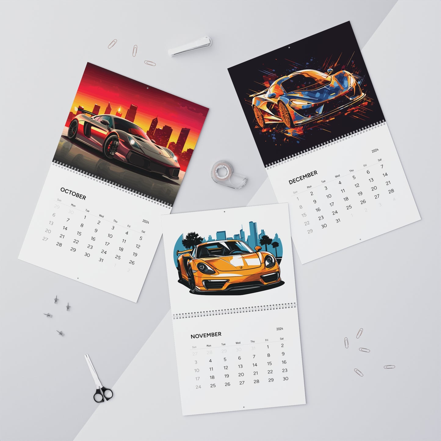 Supercar Sports Car Exotic Luxury Hypercar | Wall Calendar 2024