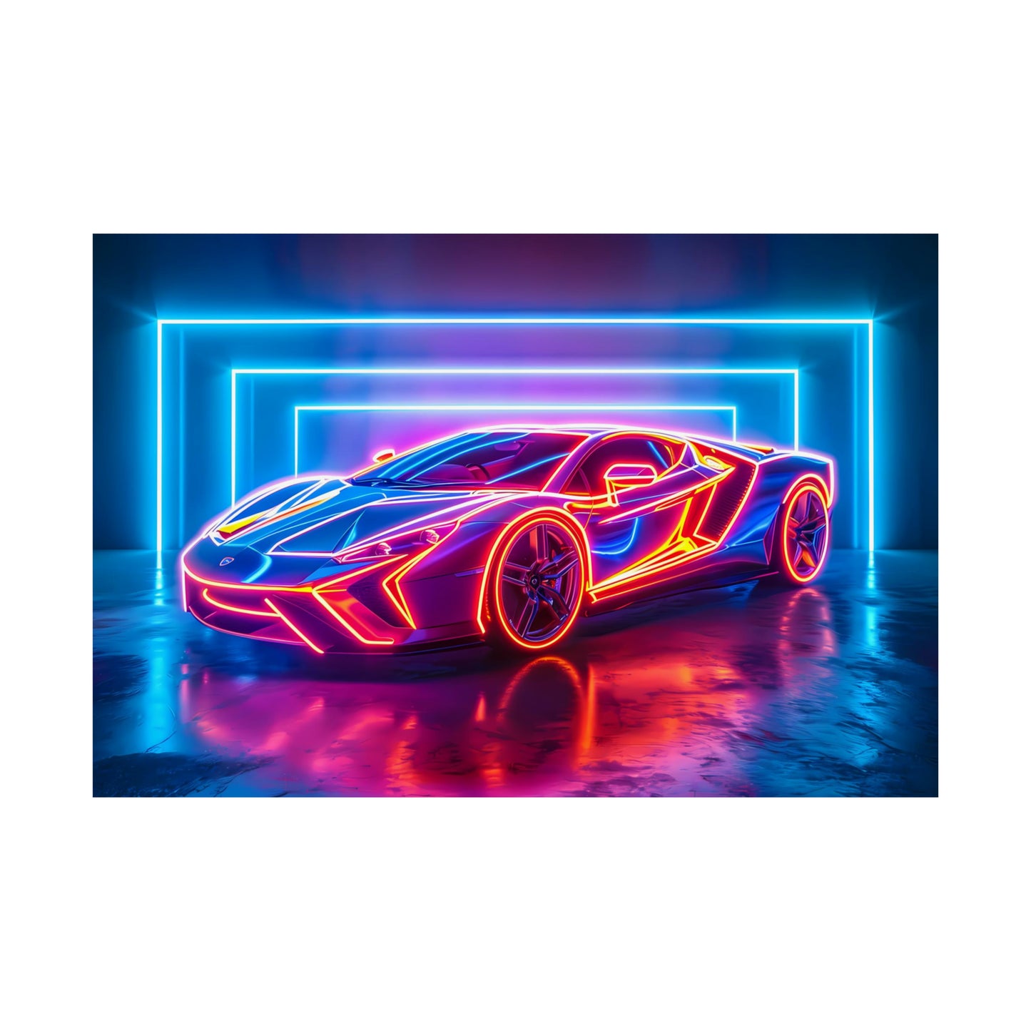 Supercar Sports Car Poster Art Print | Customizable
