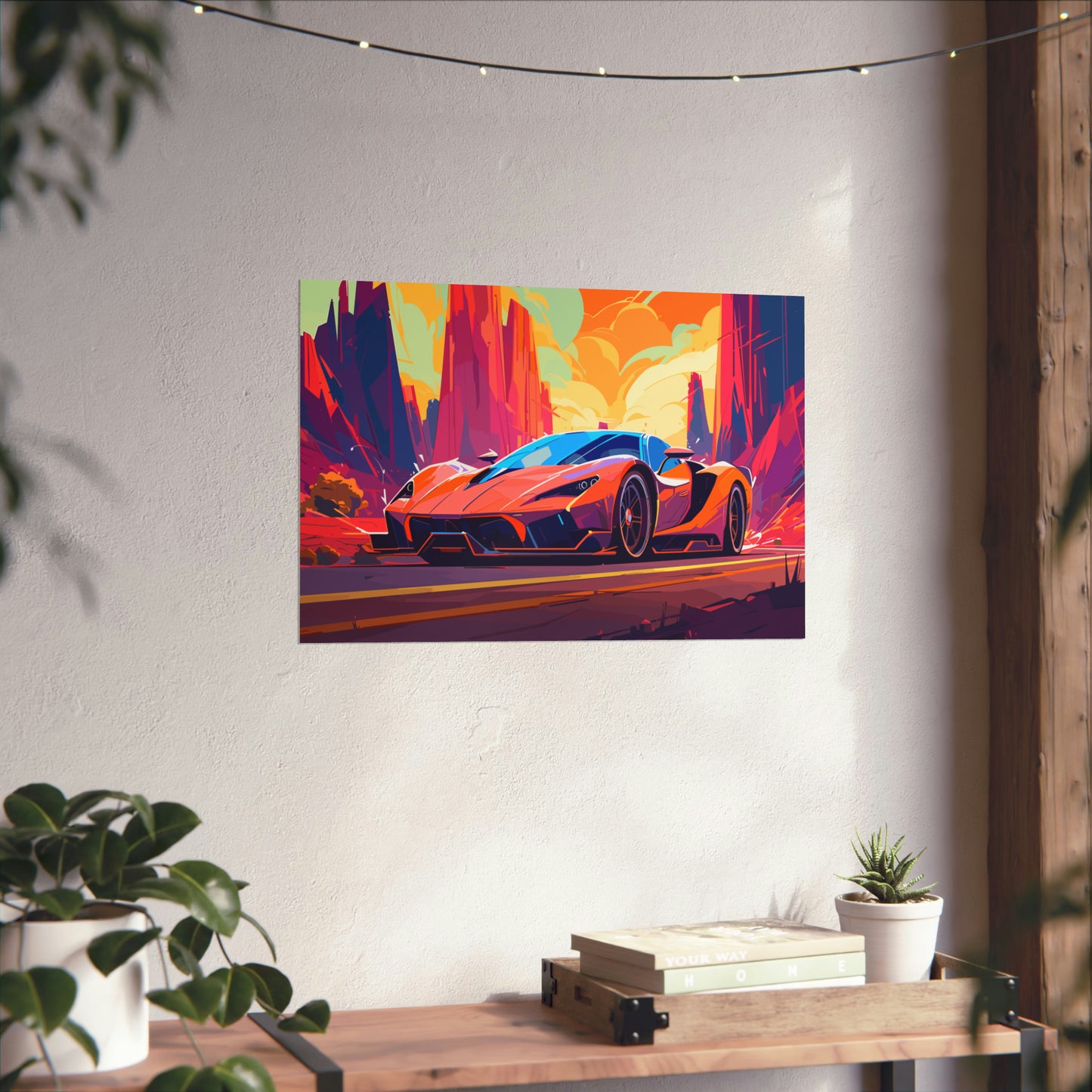 Supercar Sports Car Poster Art Print | Customizable