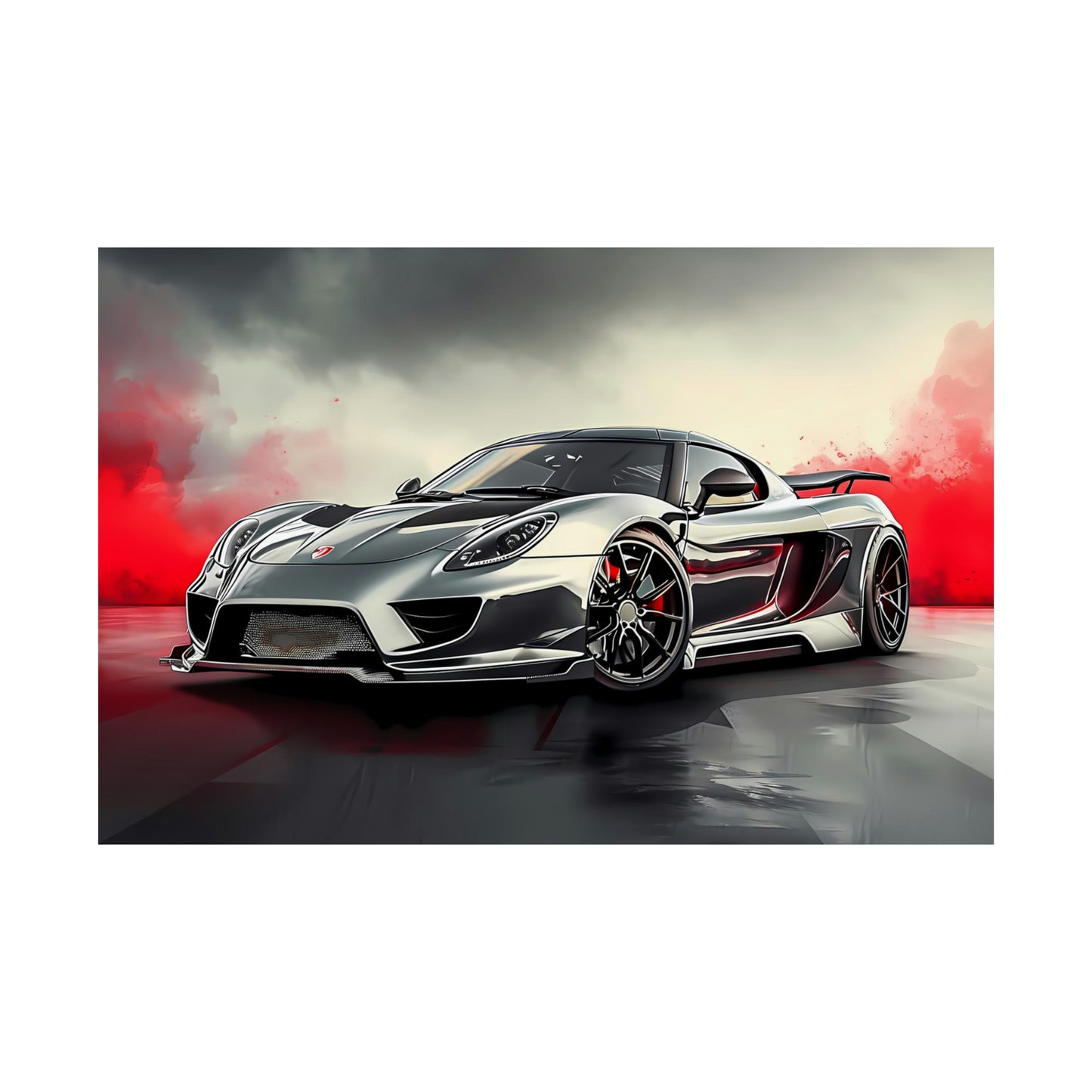 Supercar Sports Car Poster Art Print | Customizable | Unframed