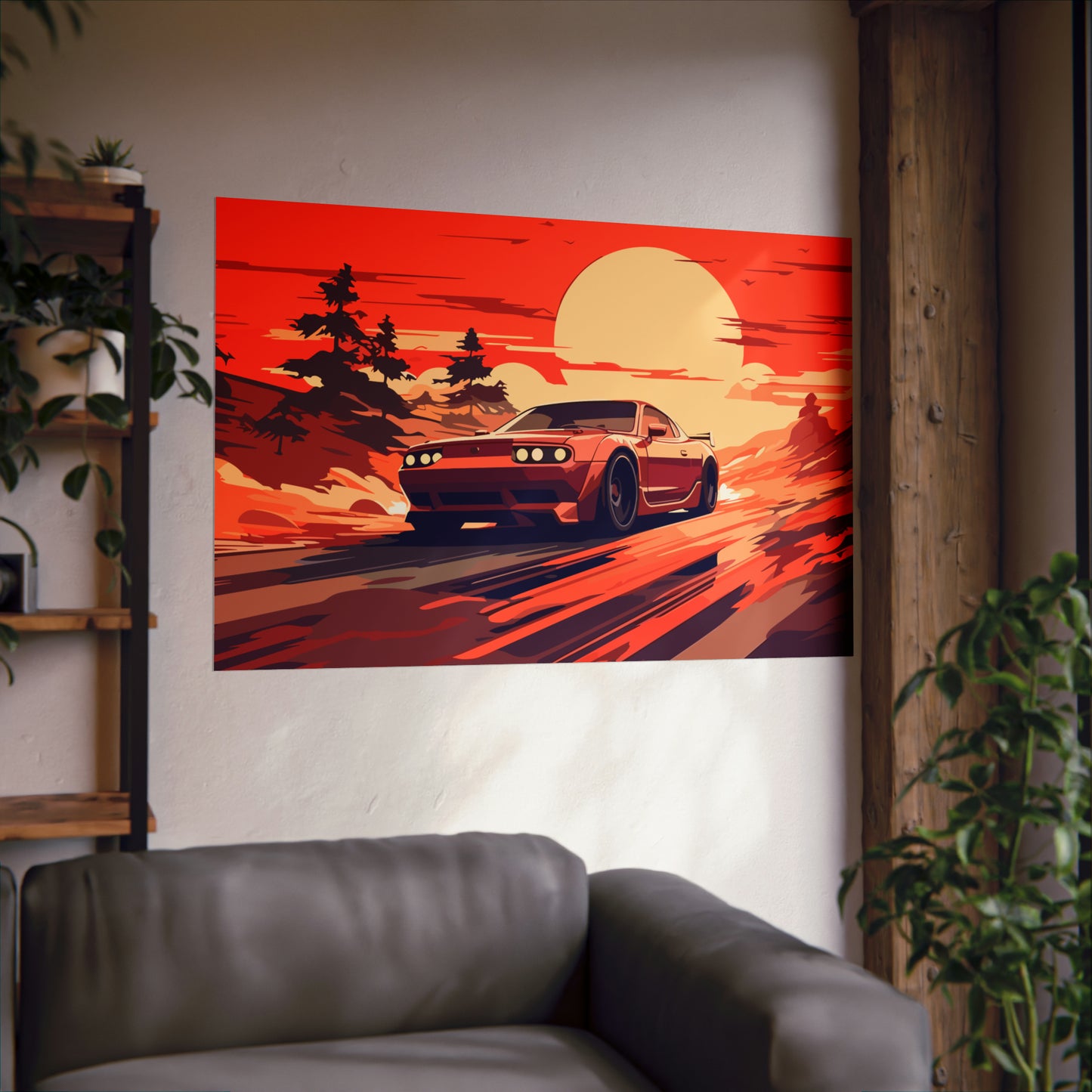 Japanese Drift Car Poster Art Print | Customizable