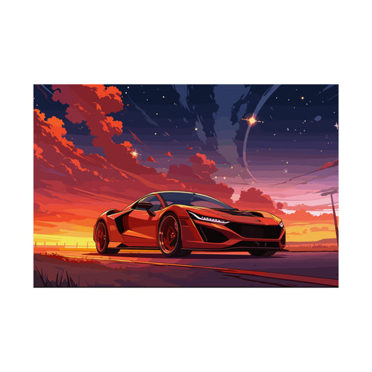 Supercar Sports Car Poster Art Print