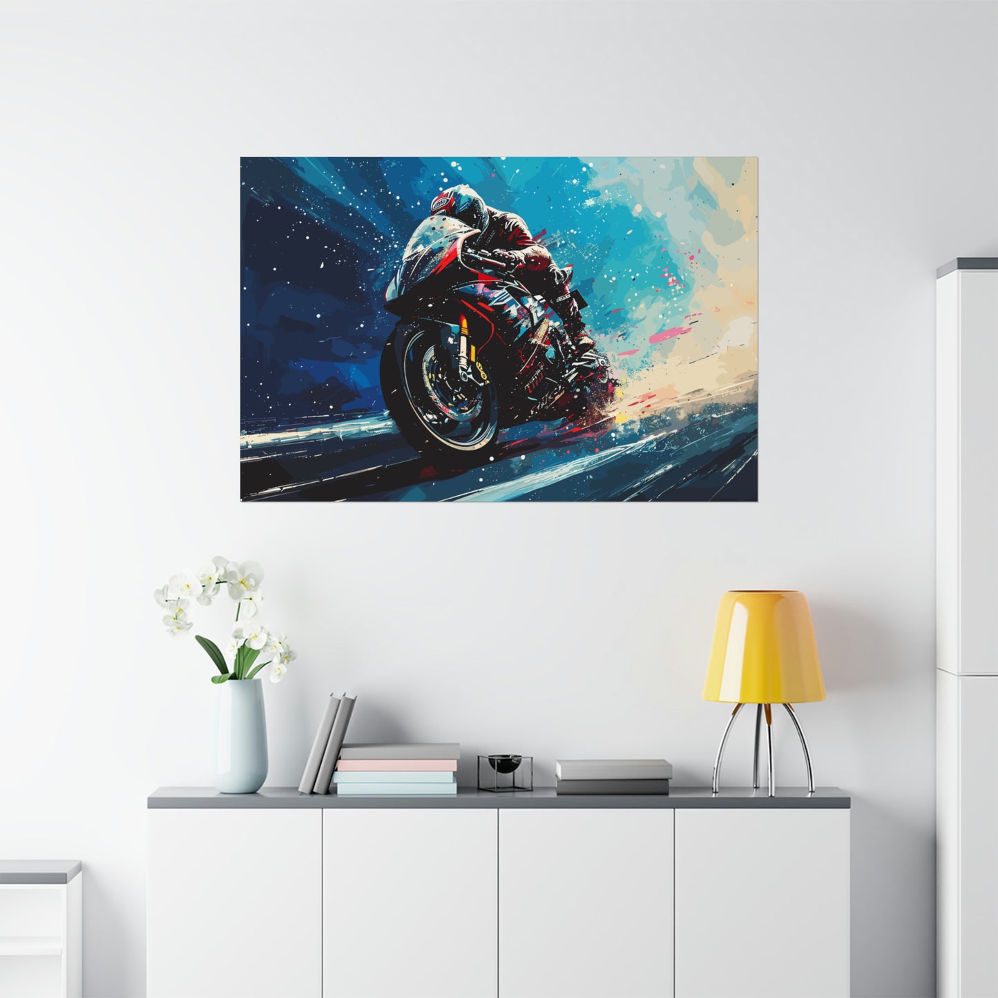Sport Bike Motorcycle Art Print Poster | Unframed
