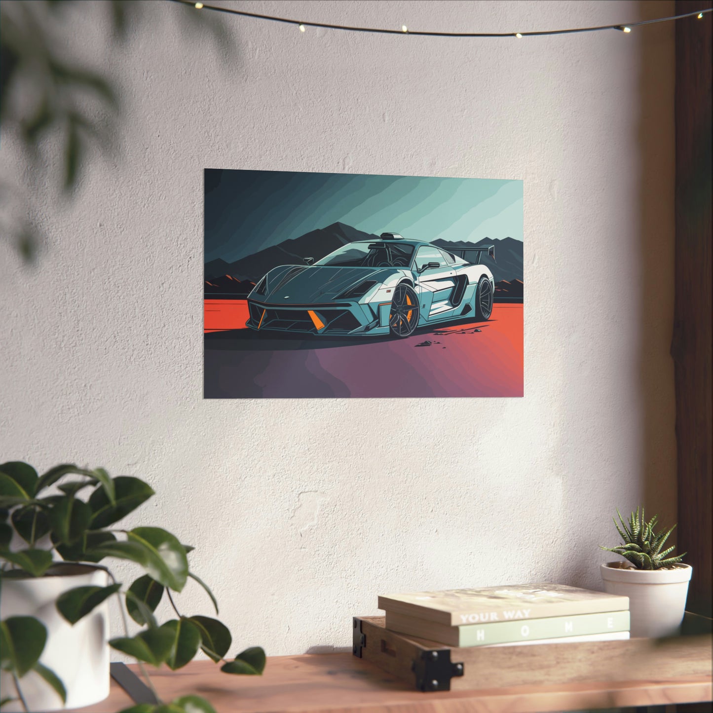 Supercar Sports Car Poster Art Print | Customizable