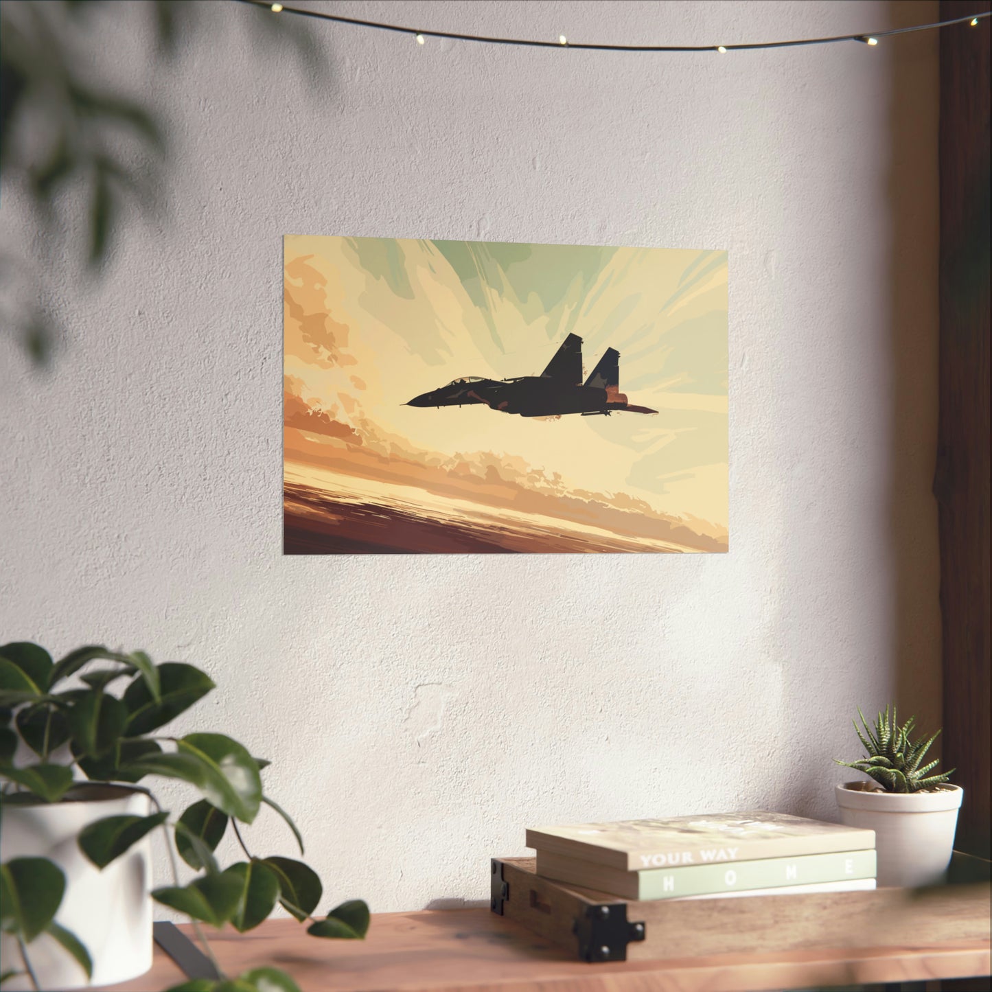 Fighter Jet Plane Poster Art Print | Customizable
