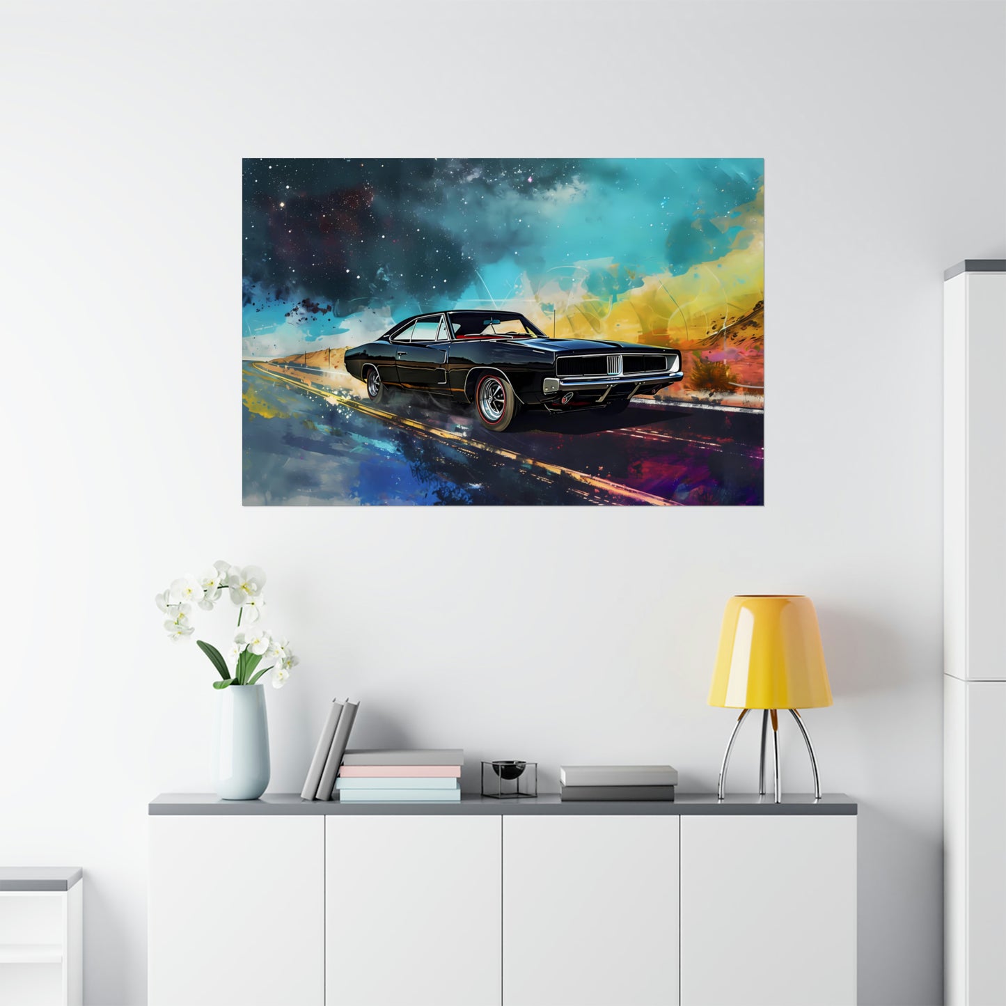 Vintage American Muscle Car Art Print Poster | Unframed