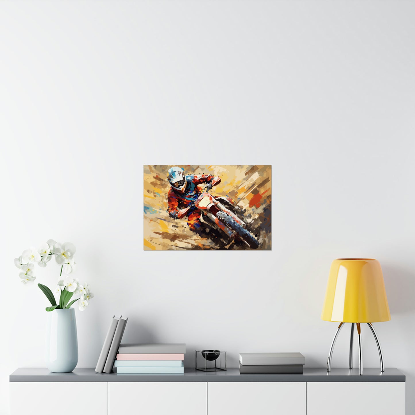 Dirt Bike Rider Art Print Poster | Unframed
