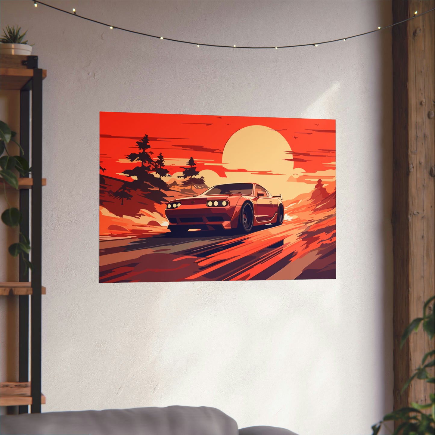 Japanese Drift Car Poster Art Print | Customizable