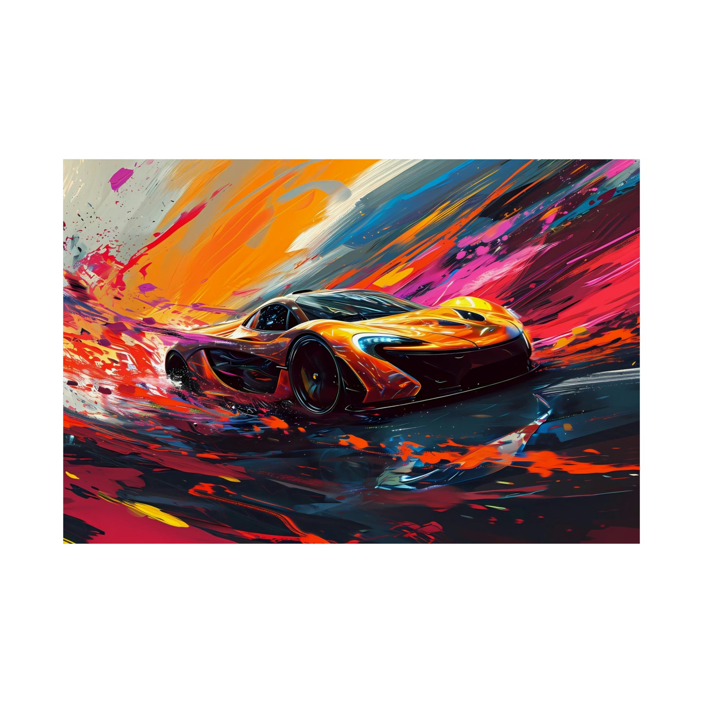 Supercar Sports Car Poster Art Print | Customizable