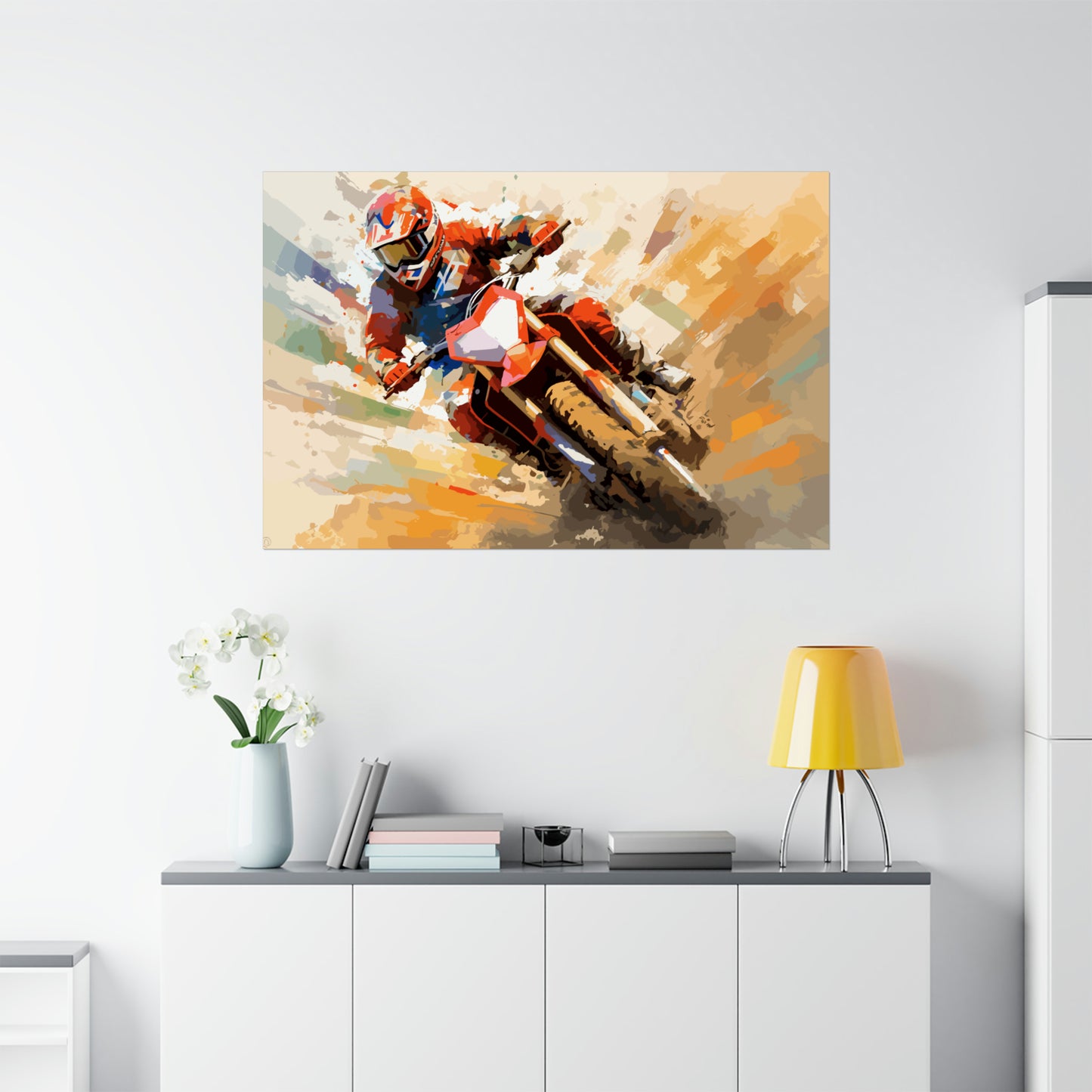 Dirt Bike Rider Art Print Poster | Unframed