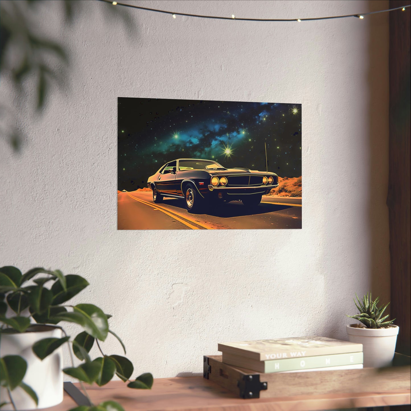 Vintage American Muscle Car Art Print Poster | Unframed