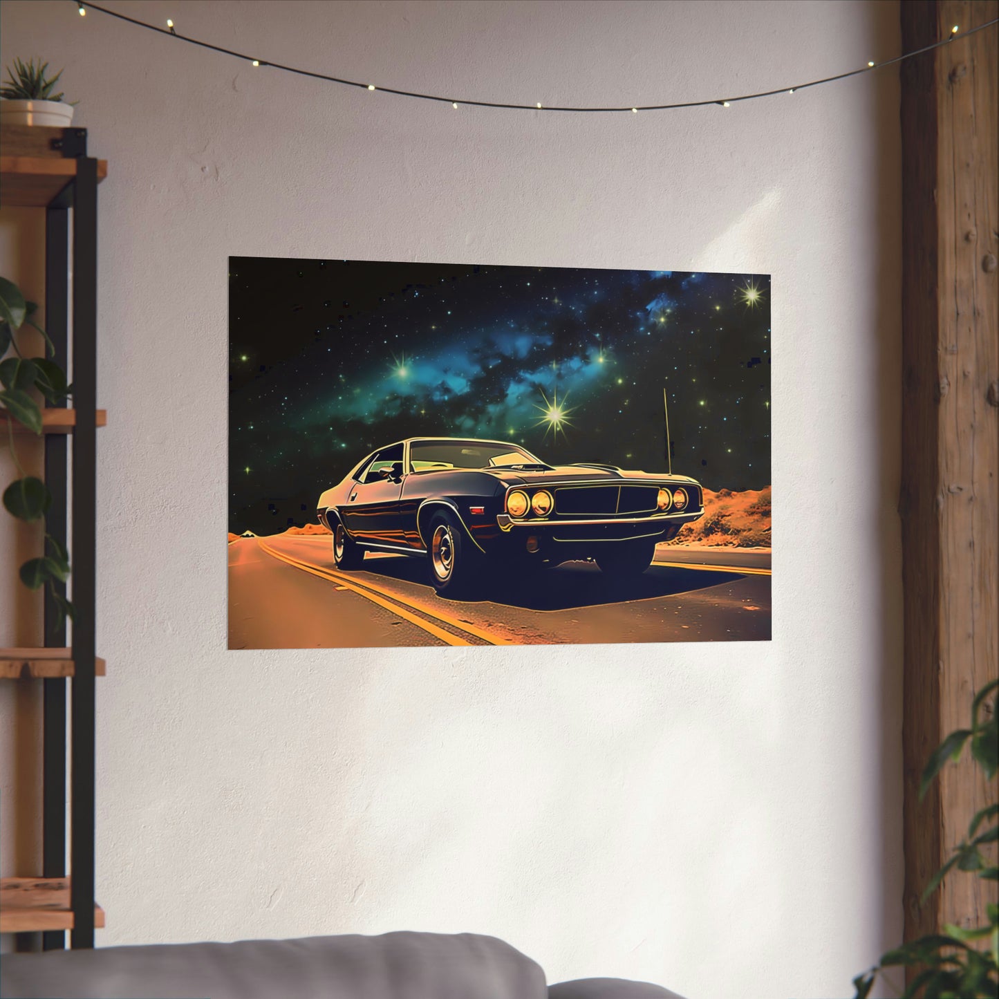 Vintage American Muscle Car Art Print Poster | Unframed