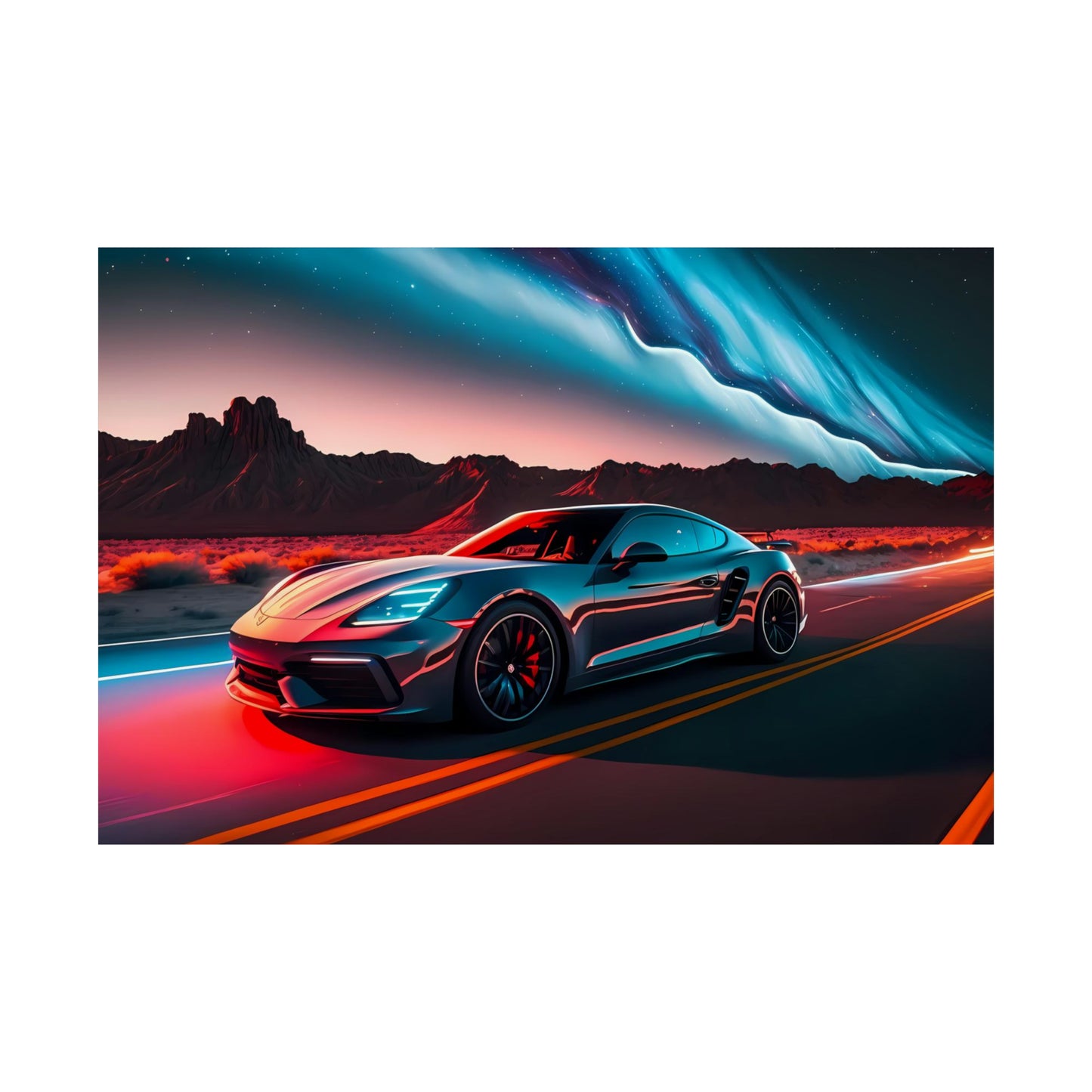 Supercar Sports Car Poster Art Print | Customizable