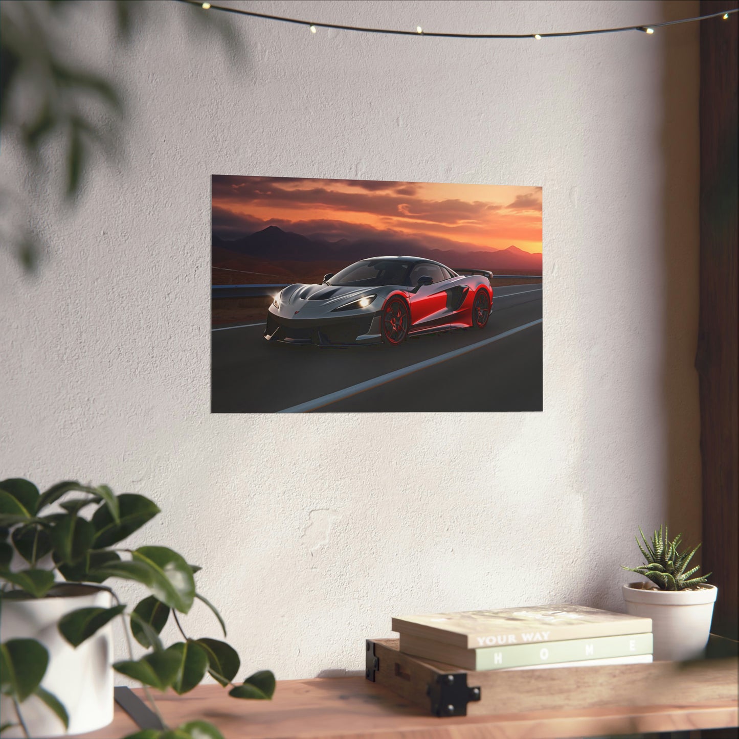 Supercar Sports Car Poster Art Print | Customizable