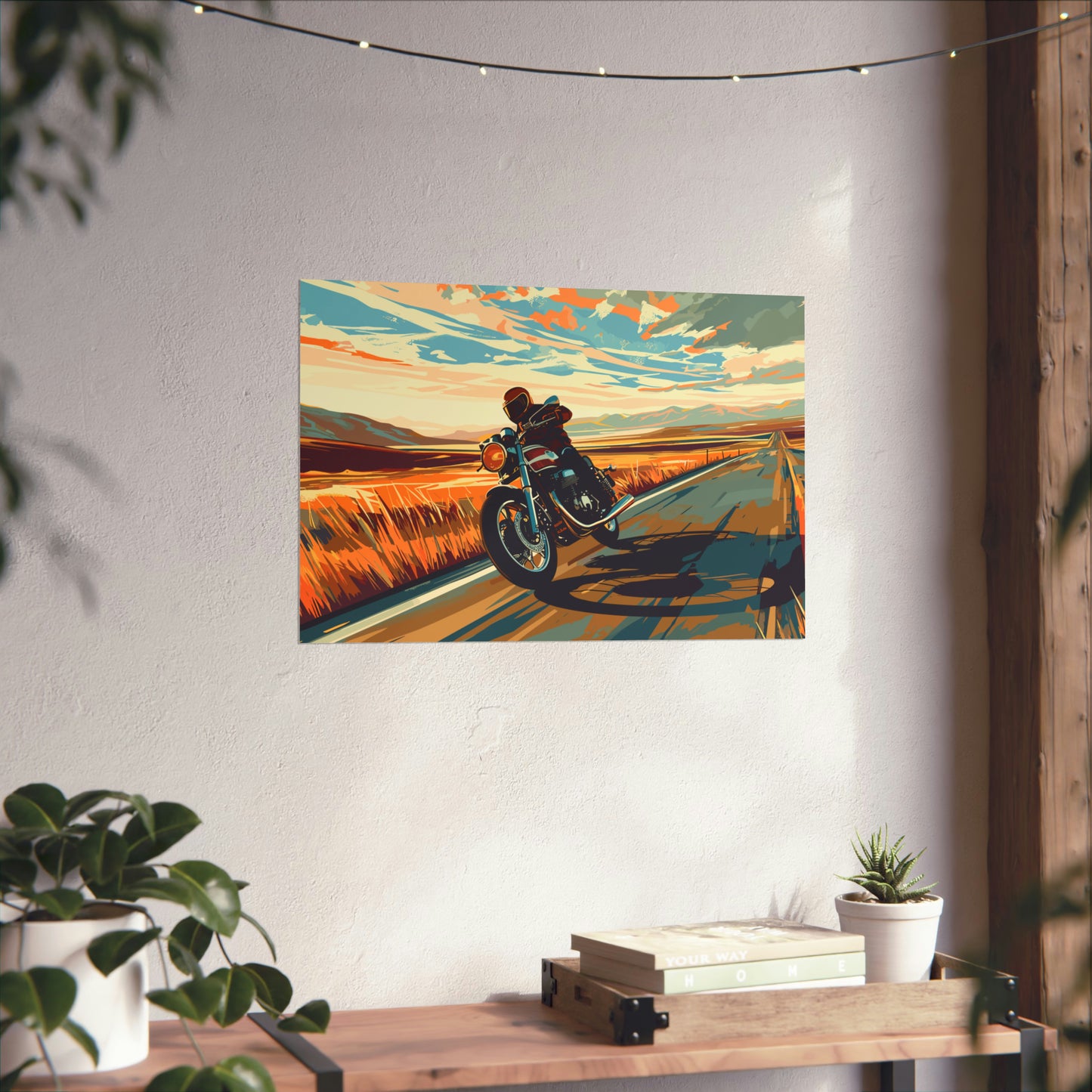 Motorcycle Art Print Poster | Unframed