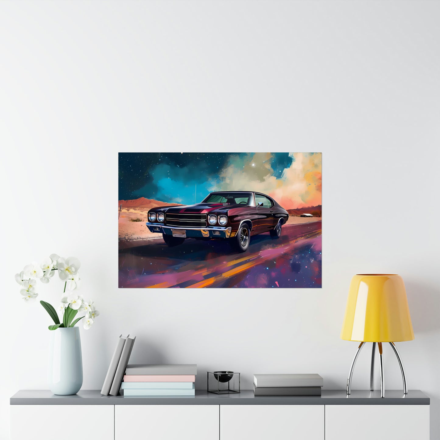 Vintage American Muscle Car Art Print Poster | Unframed
