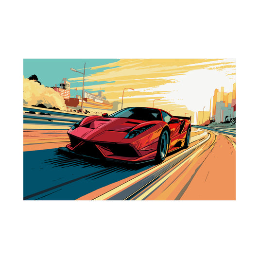 Supercar Sports Car Poster Art Print