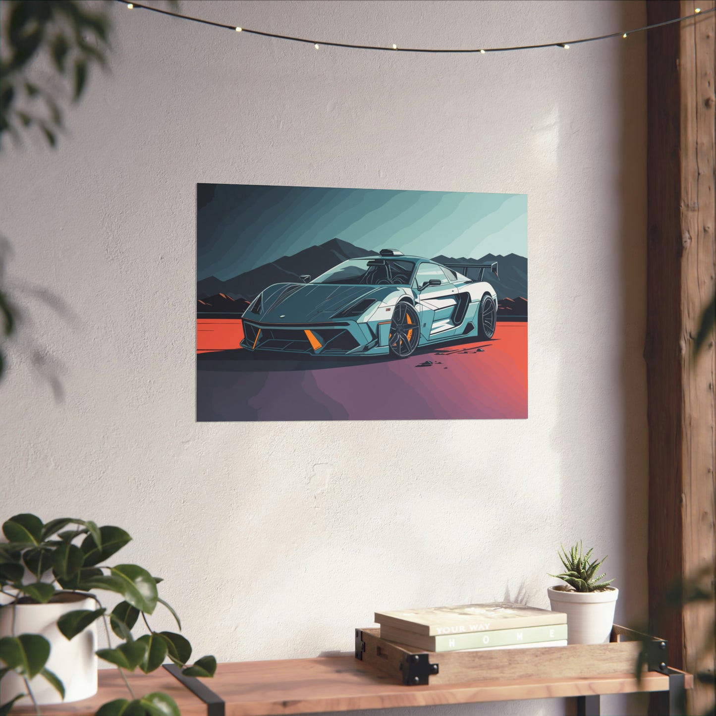 Supercar Sports Car Poster Art Print | Customizable