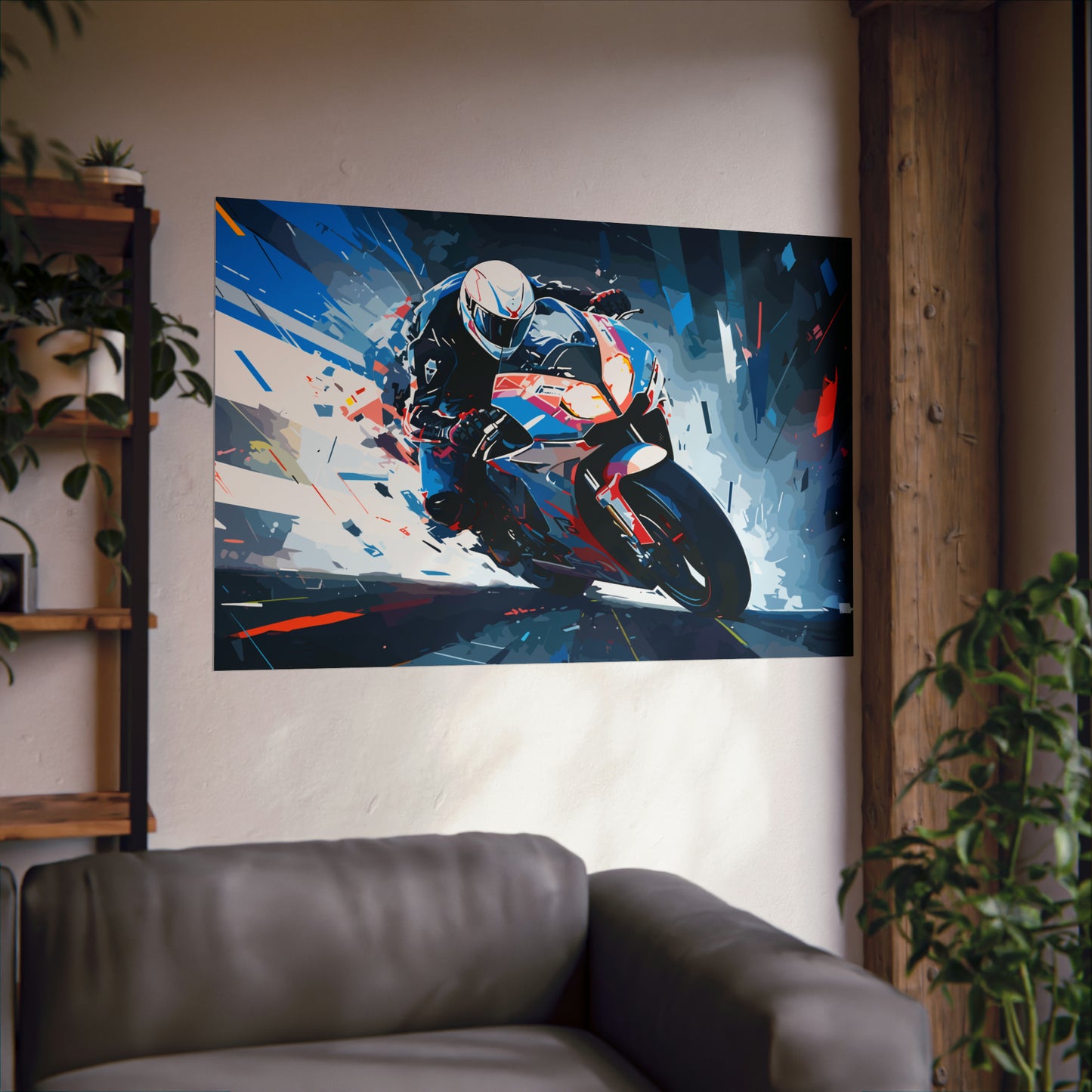 Sport Bike Motorcycle Art Print Poster | Unframed