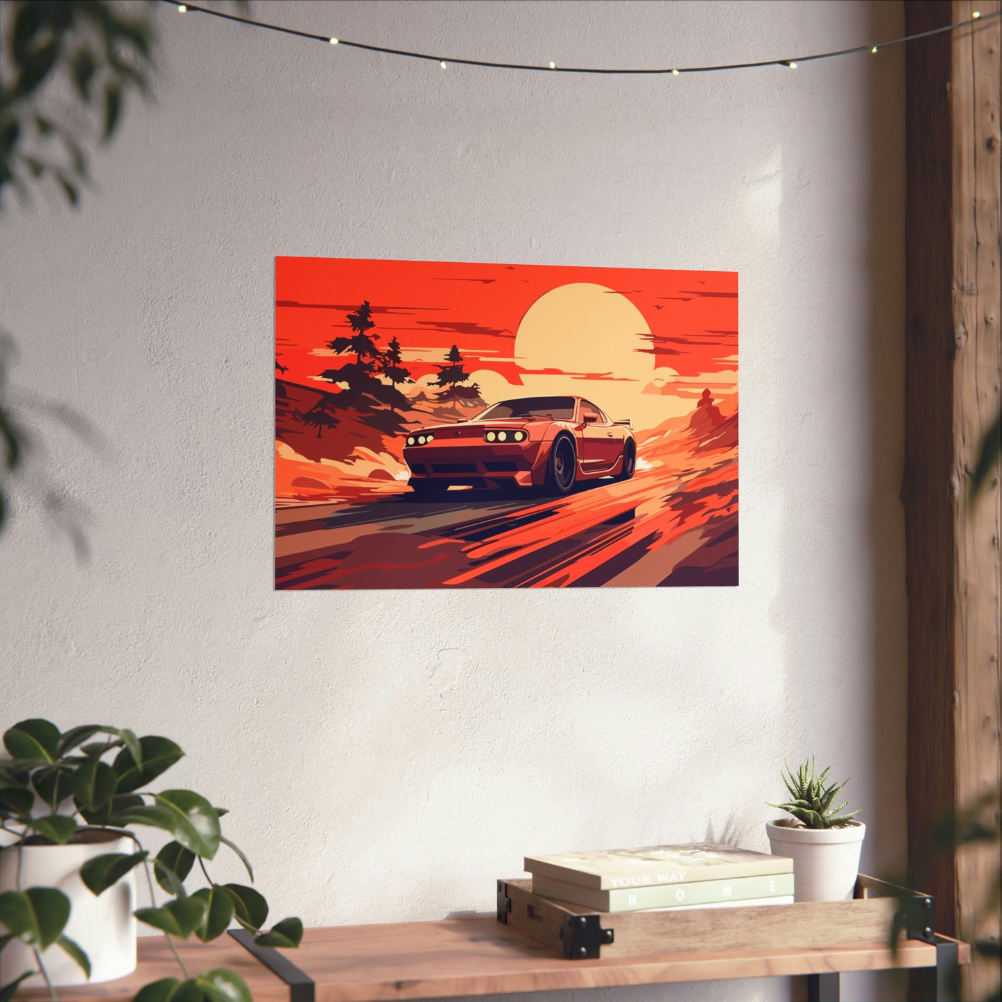 Japanese Drift Car Poster Art Print | Customizable
