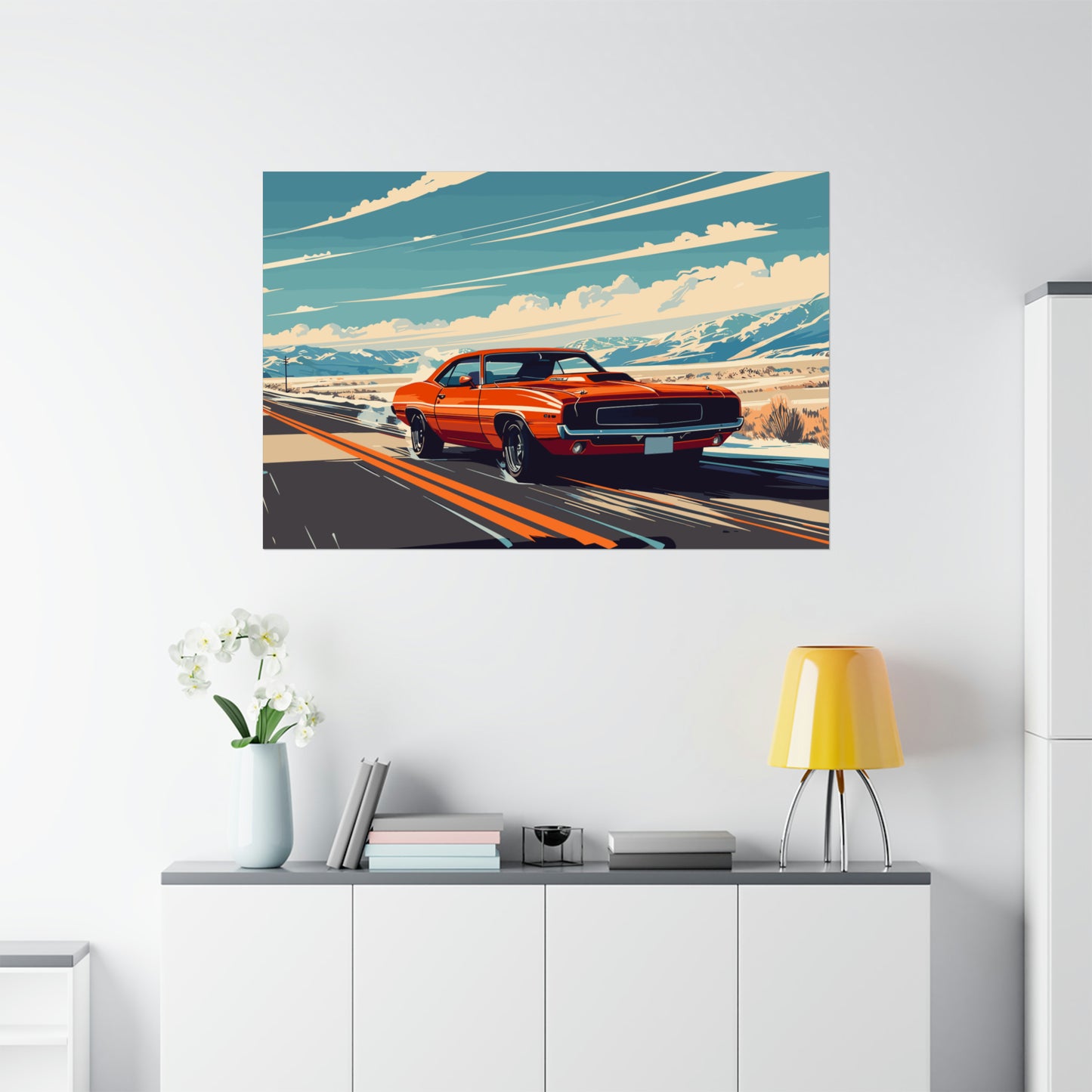 Vintage American Muscle Car Art Print Poster | Unframed