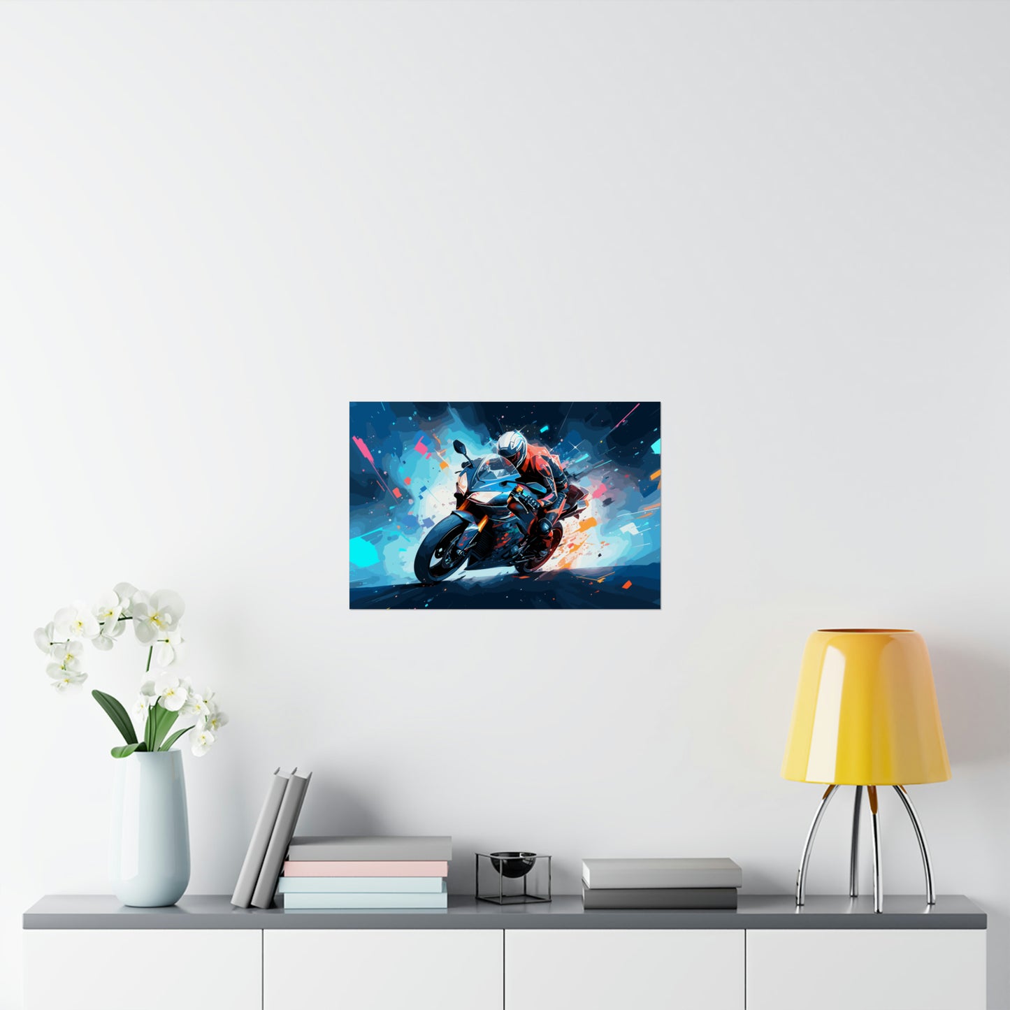 Sport Bike Motorcycle Art Print Poster | Unframed