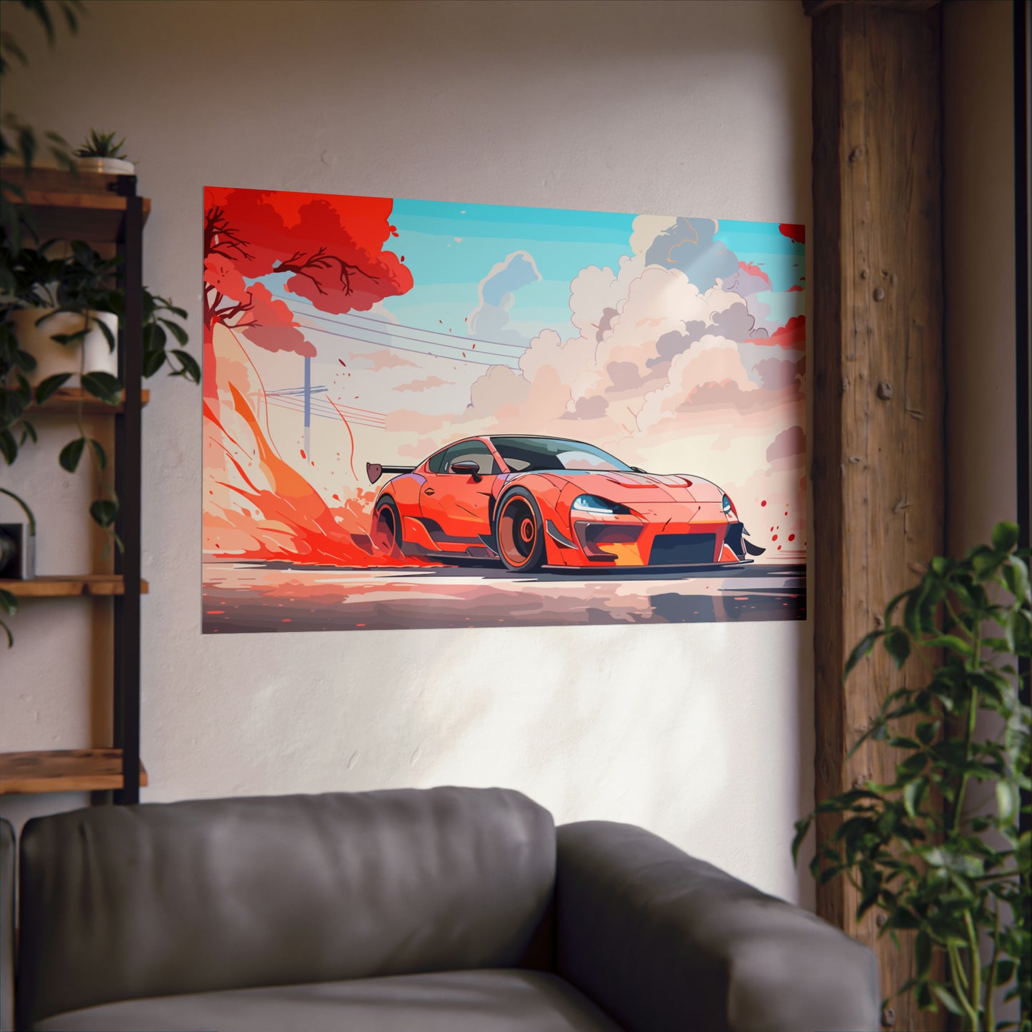 Japanese Drift Car Poster Art Print | Customizable