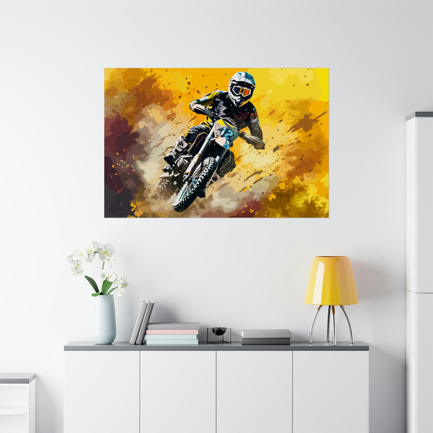 Dirt Bike Rider Art Print Poster | Unframed