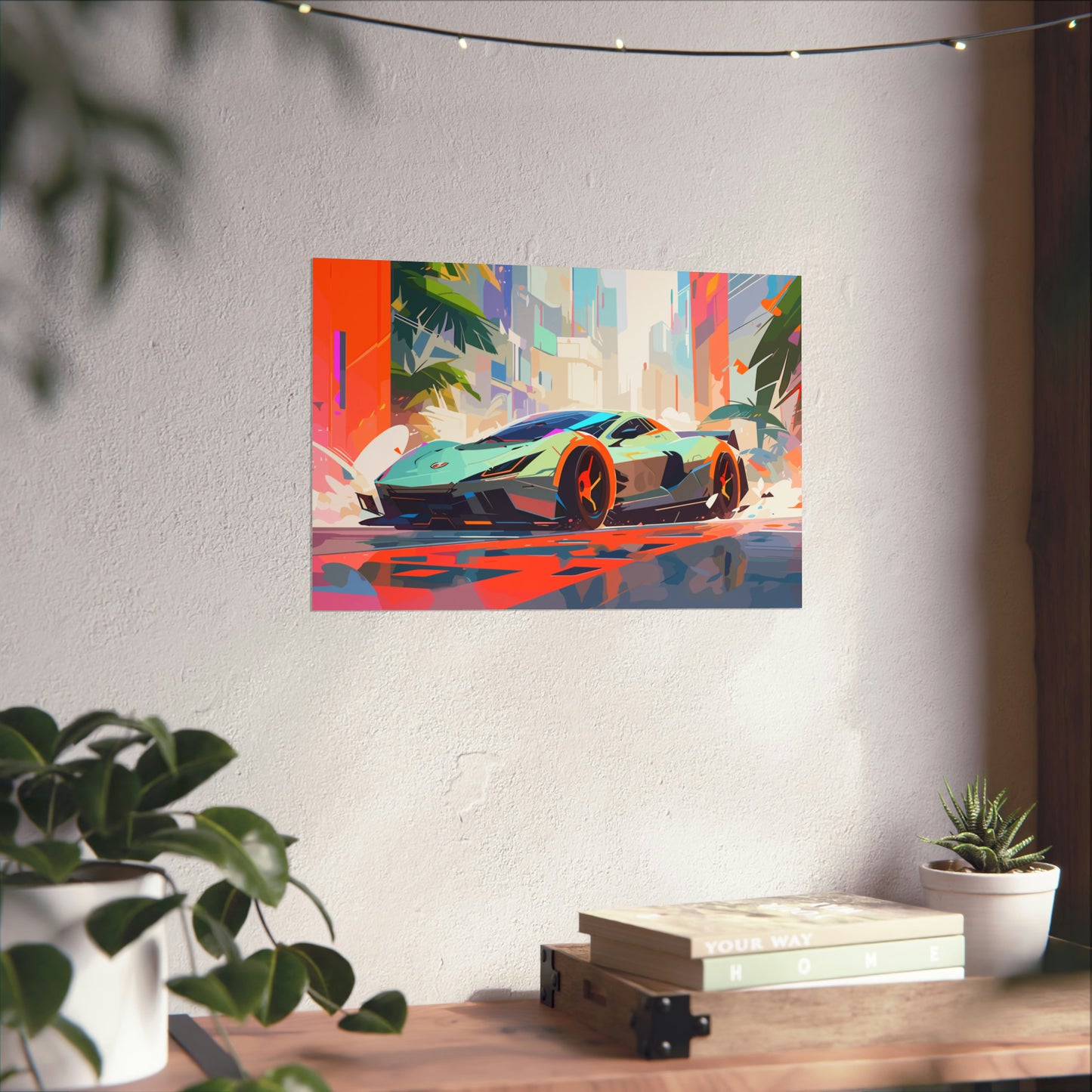 Supercar Sports Car Poster Art Print | Customizable