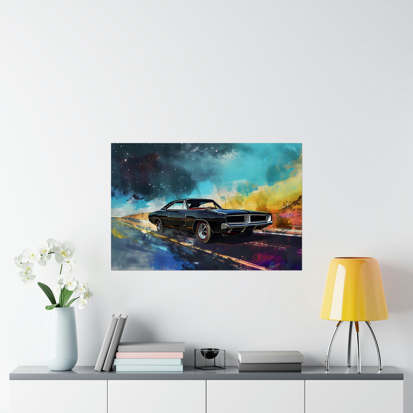 Vintage American Muscle Car Art Print Poster | Unframed