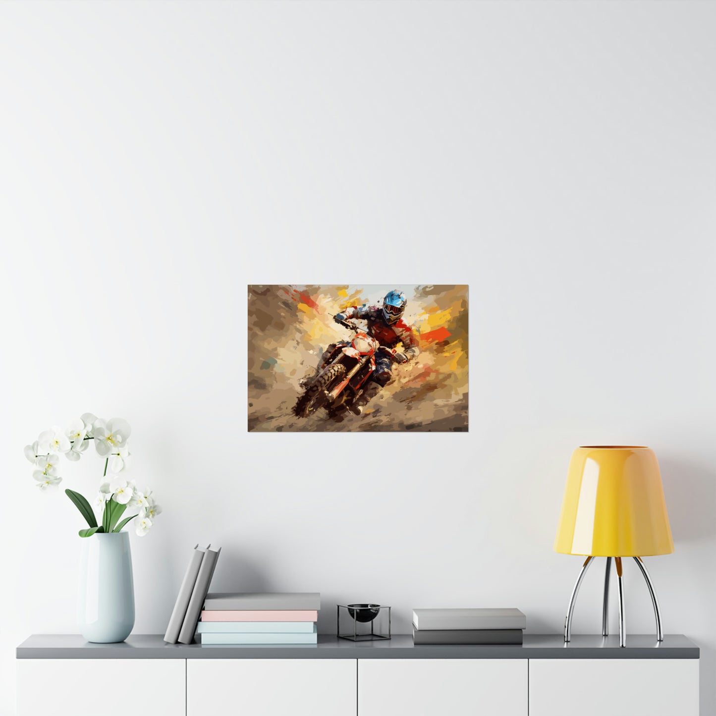 Dirt Bike Rider Art Print Poster | Unframed