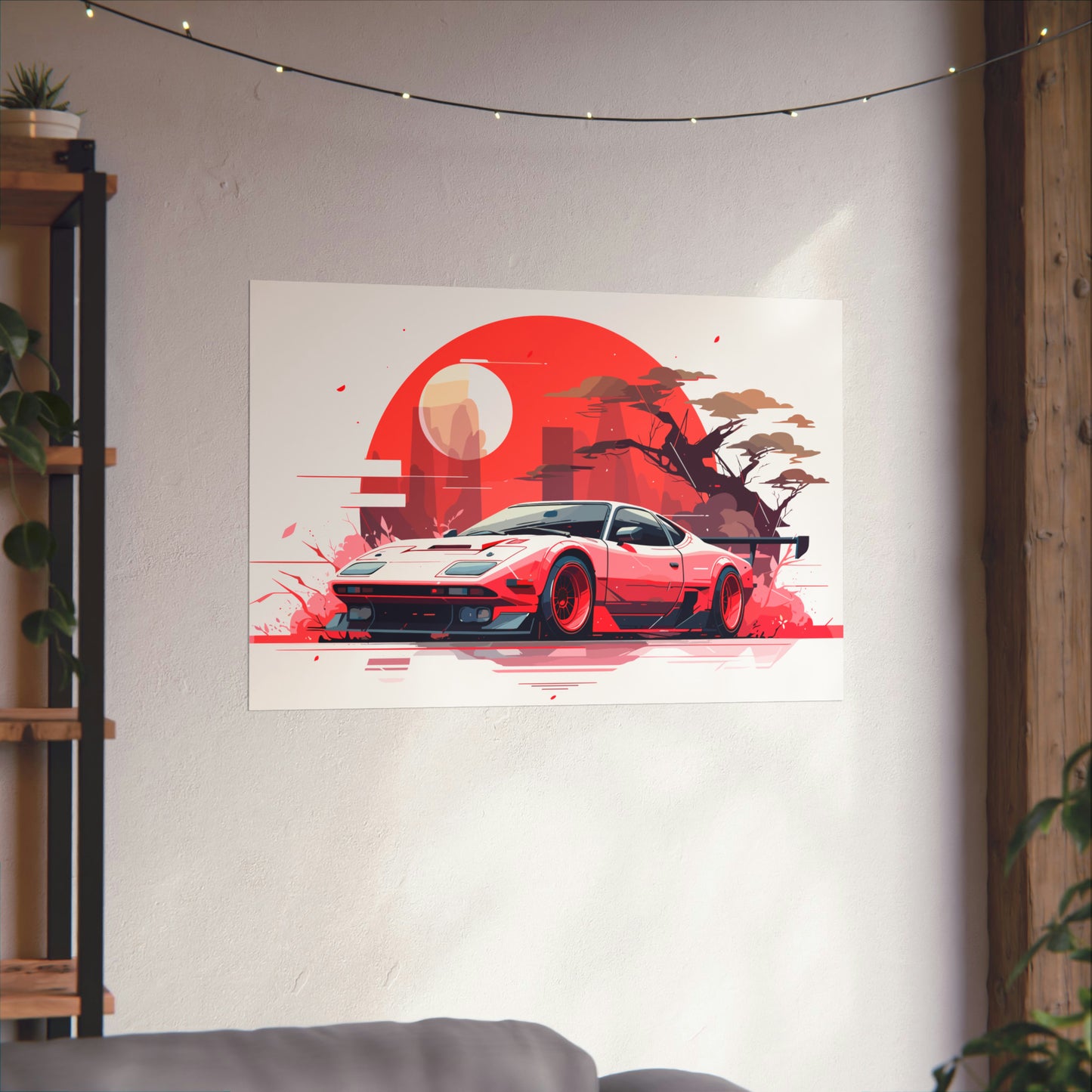Japanese Drift Car Poster Art Print | Customizable